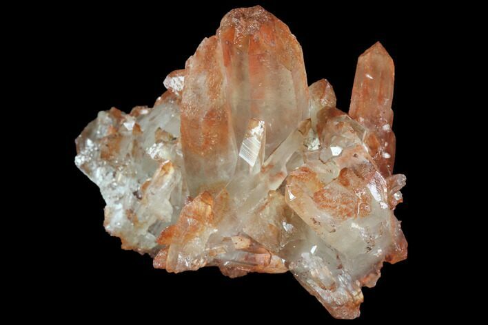Natural, Red Quartz Crystal Cluster - Morocco #88923